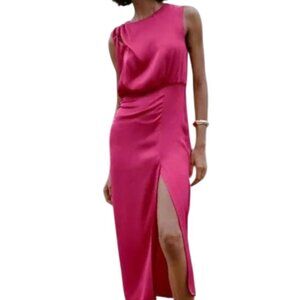 Zara Fuchsia Sleeveless Midi Dress